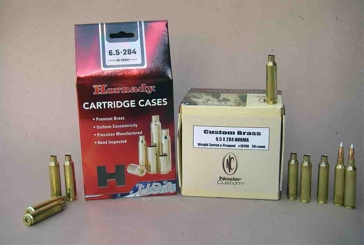 Hornady and Nosler offer top-quality 6.5-284 brass.